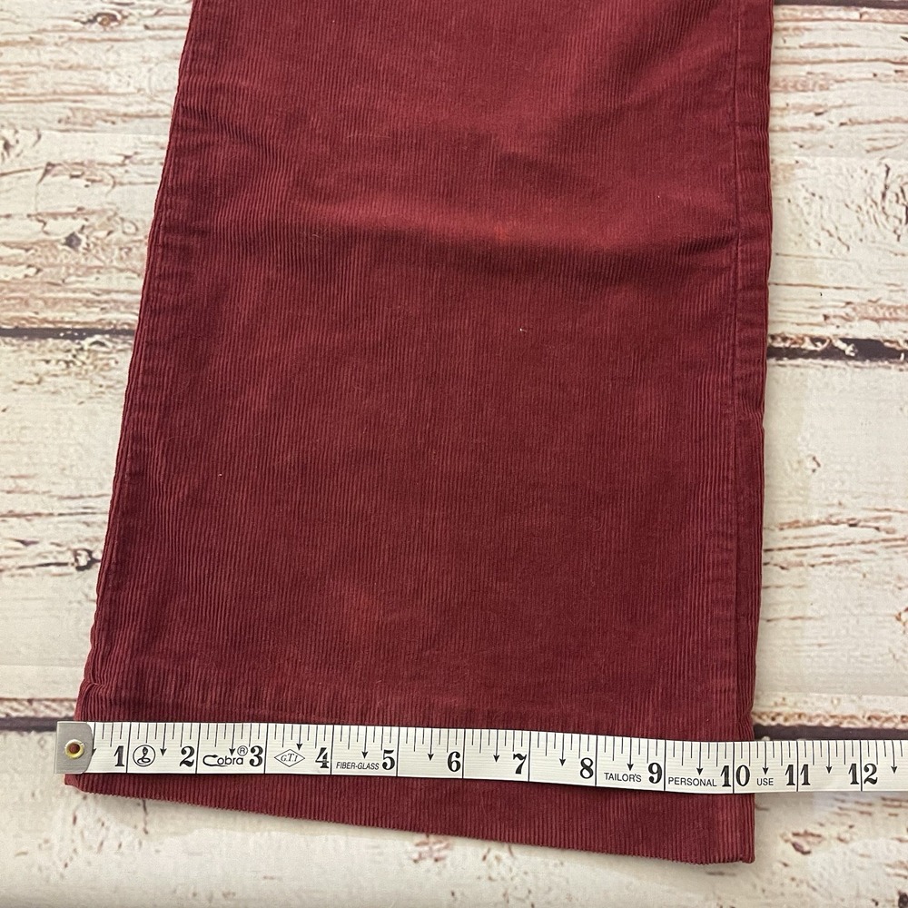 Stella McCartney Burgundy Corduroy Flare Pants Made‎ In Italy Size 28 Inseam 35" - Picture 4 of 14
